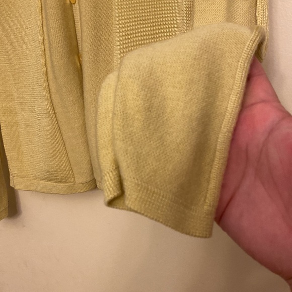 Jones New York yellow greenish front open sweater - Picture 5 of 12